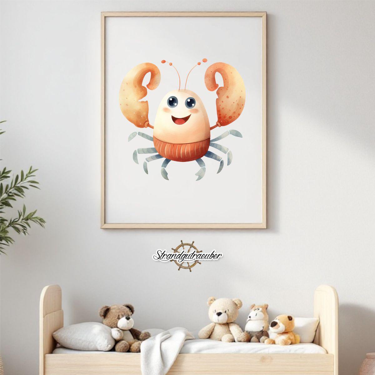 Buegelbild freundliche Krabbe